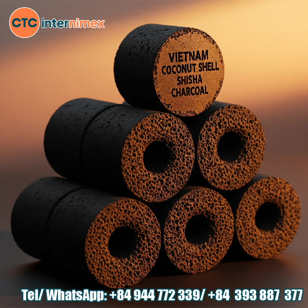 Reliable Exporter Of Coconut Shell Shisha Charcoal From Vietnam